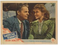 7p036 AMERICAN ROMANCE LC 1944 Brian Donlevy wants pretty Ann Richards to go places with him!