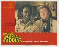7p089 BLAZING SADDLES LC #3 1974 classic Mel Brooks, best c/u of Cleavon Little & Gene Wilder!