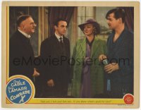 7p164 COMRADE X LC 1940 cool image of Clark Gable in pajamas & Eve Arden!