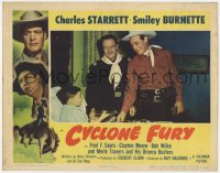 7p185 CYCLONE FURY LC 1951 Charles Starrett as the Durango Kid lets sick boy handle his gun!