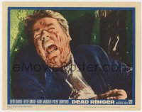 7p202 DEAD RINGER LC #8 1964 super close up of screaming Peter Lawford covered in blood!