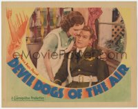 7p214 DEVIL DOGS OF THE AIR LC 1935 c/u of Margaret Lindsay leaning over uniformed James Cagney!