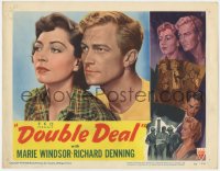 7p232 DOUBLE DEAL LC #5 1951 best close up of Marie Windsor & Richard Denning, oil drilling!