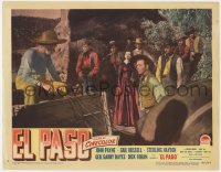7p255 EL PASO LC #4 1949 John Payne, Gail Russell & others look at Gabby Hayes on buggy!
