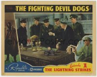 7p277 FIGHTING DEVIL DOGS chapter 1 LC 1938 officers & murdered man, Lightning Strikes, full-color!
