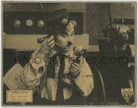 7p283 FIREMAN LC R1933 great close up of Charlie Chaplin in uniform talking on phone!