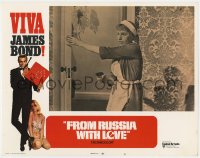 7p310 FROM RUSSIA WITH LOVE LC #6 R1970 Lotte Lenya disguised as maid holding gun, James Bond!