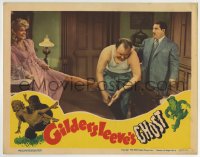 7p326 GILDERSLEEVE'S GHOST LC 1944 Harold Peary watches Marion Martin kick guy changing clothes!