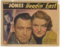 7p364 HEADIN' EAST LC 1937 best posed portrait of Buck Jones & pretty Ruth Coleman!