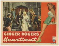 7p368 HEARTBEAT LC 1946 Ginger Rogers, Jean-Pierre Aumont & Adolphe Menjou in wedding scene!