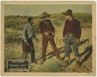 7p375 HIDDEN LOOT LC 1925 Jack Hoxie stares down two bearded cowboys in the desert!