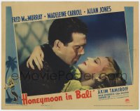 7p391 HONEYMOON IN BALI LC 1939 romantic c/u of Fred MacMurray about to kiss Madeleine Carroll!