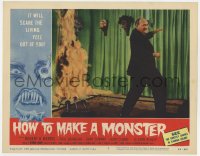 7p397 HOW TO MAKE A MONSTER LC #1 1958 Robert Harris runs away as the room goes up in flames!