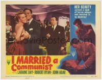 7p406 I MARRIED A COMMUNIST LC #4 1949 sexy Janis Carter & John Agar dancing by Thomas Gomez!