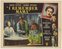 7p409 I REMEMBER MAMA LC #6 1948 Irene Dunne, Philip Dorn offers tea to Barbara Bel Geddes!