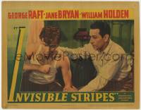 7p426 INVISIBLE STRIPES LC 1939 great c/u of George Raft consoling young brother William Holden!
