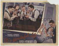 7p428 IT'S A WONDERFUL LIFE LC R1955 James Stewart, Thomas Mitchell & others toasting to money!