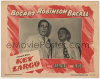 7p451 KEY LARGO LC #5 1948 2-shot of Humphrey Bogart & Edward G. Robinson, John Huston film noir!