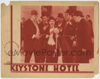7p452 KEYSTONE HOTEL LC 1935 cross-eyed beauty contest judge Ben Turpin w/key held at gunpoint!