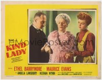7p454 KIND LADY LC #8 1951 close up of Ethel Barrymore between Angela Lansbury & Keenan Wynn!