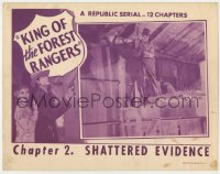 7p457 KING OF THE FOREST RANGERS chapter 2 LC 1946 Larry Thompson fights bad guy, Shattered Evidence!