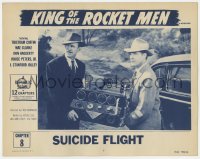 7p459 KING OF THE ROCKET MEN chapter 8 LC #7 R1956 guys holding futuristic device by car!