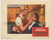 7p466 KISS TOMORROW GOODBYE LC #7 1950 romantic close up of James Cagney & pretty Barbara Payton!