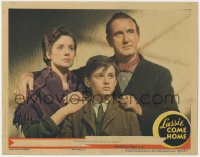 7p481 LASSIE COME HOME LC #4 1943 portrait of Roddy McDowall, Donald Crisp & Elsa Lanchester!