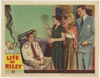 7p496 LIFE OF RILEY LC 1949 Rosemary DeCamp looks at William Bendix after picture fell on him!