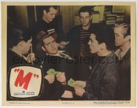 7p530 M LC #4 1951 men handing cash to Raymond Burr, Joseph Losey remake of Fritz Lang classic!