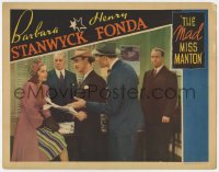 7p534 MAD MISS MANTON LC 1938 pretty Barbara Stanwyck staring at Sam Levine & Henry Fonda!