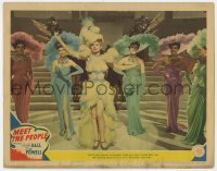 7p576 MEET THE PEOPLE LC 1944 glamorous Lucille Ball & dancing beauties performing on stage!