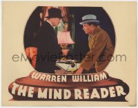 7p577 MIND READER LC 1933 Warren William holds gun on man behind desk, cool crystal ball design!
