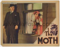 7p599 MOTH LC 1934 big man catches Sally O'Neil as she sneaks out her window!