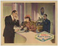 7p600 MOULIN ROUGE LC 1934 man in suit stares at Constance Bennett using phone in hotel lobby!