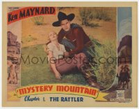7p614 MYSTERY MOUNTAIN chapter 1 LC 1934 full-color Ken Maynard w/ Verna Hillie bit by The Rattler!