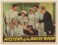 7p615 MYSTERY OF THE WHITE ROOM LC 1939 Bruce Cabot & others with elderly doctor in distress!