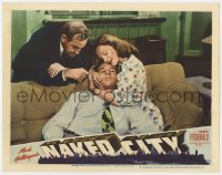 7p618 NAKED CITY LC #5 1950s Barry Fitzgerald, Duff, Hart, Jules Dassin & Hellinger noir classic!
