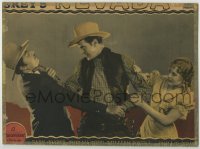 7p620 NEVADA LC 1927 close up of Gary Cooper protecting Thelma Todd from bad guy William Powell!