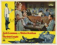 7p637 ODD COUPLE LC #3 1968 Jack Lemmon & Walter Matthau in diner, written by Neil Simon!