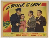 7p639 OFFICER & THE LADY LC 1941 policeman Bruce Bennett rescues pretty Rochelle Hudson from Pryor!