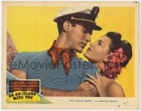7p642 ON AN ISLAND WITH YOU LC #6 1948 romantic close up of Cyd Charisse & Ricardo Montalban!