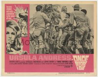 7p647 ONCE BEFORE I DIE LC #6 1966 men are happy when they find sexy Ursula Andress, John Derek