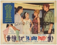 7p666 PAJAMA PARTY LC #3 1964 Annette Funicello & Tommy Kirk look at other couple!