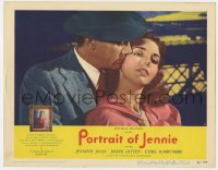7p686 PORTRAIT OF JENNIE LC #6 1949 Joseph Cotten loves beautiful ghost Jennifer Jones, best c/u!