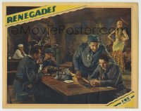 7p713 RENEGADES LC 1930 French Legionnaire Warner Baxter is sad while his friends eat at cafe!