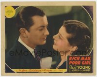 7p719 RICH MAN, POOR GIRL LC 1938 Robert Young & Ruth Hussey won't let a few million between them!