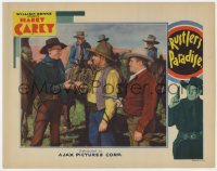 7p744 RUSTLER'S PARADISE LC 1935 smiling cowboy Harry Carey hands his gun over to the bad guys!