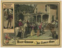 7p747 SADDLE HAWK LC 1925 Hoot Gibson, bad guys surround townspeople with their hands in the air!
