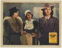 7p753 SAILOR'S LADY LC 1940 c/u of surprised Joan Davis between Nancy Kelly & Mary Nash!